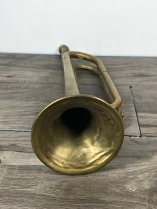lot 466 image: Vintage Brass Bugle - Improved U.S. Regulation Made in U.S.A.