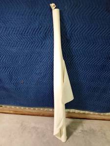 lot 340 image: partial rollof beige thin canvasvinyl upholstery material