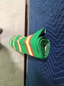lot 333 image: Roll of striped canvas material