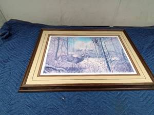 lot 309 image: Framed 3 out of 10 deer print
