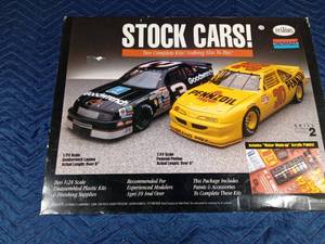 lot 302 image: Nascar Dale Earnhardt and Michael Waltrip stock car model kit