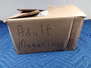 lot 298 image: Full box of adult magazines