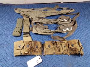lot 294 image: Military Ammo belts and others (see details for history)