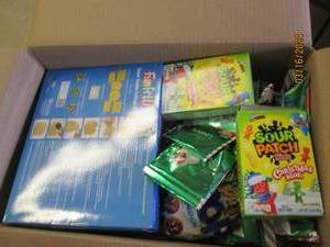 lot 14 image: box of candy and more in date...