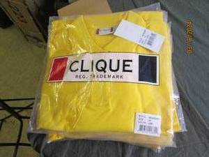 lot 28 image: 8 clique yellow shirts 4x new...