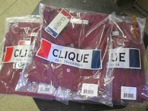lot 32 image: 5 new clique xltg burgandy shirts...
