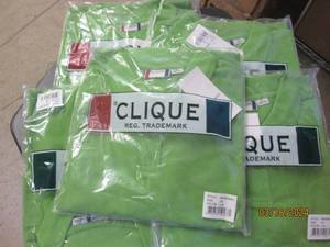 lot 39 image: 5 new clique 3x green shirts new...
