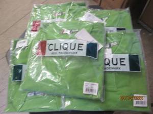 lot 41 image: 5 new clique 3x green shirts new...