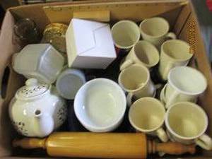 lot 81 image: box of dishes...