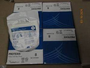 lot 105 image: case of pi blue powder free surgical gloves size 8 4 packages in case