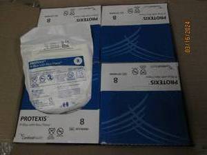 lot 106 image: case of pi blue powder free surgical gloves size 8 4 packages in case