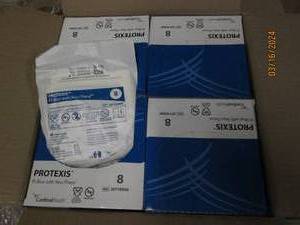 lot 107 image: case of pi blue powder free surgical gloves size 8 4 packages in case