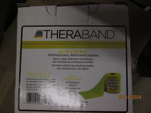 lot 161 image: yellow theraband 25 yards...