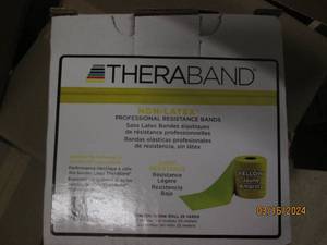 lot 162 image: yellow theraband 25 yards...
