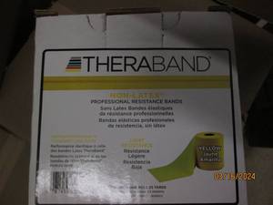lot 165 image: yellow theraband 25 yards...