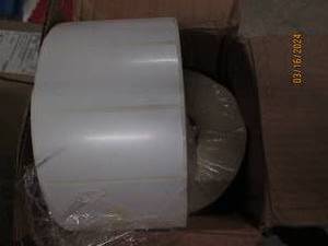 lot 169 image: case of 2 big rolls of 2inch x 4 inch labels