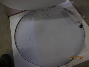 lot 219 image: round wall mirror 35 inches round in good shape