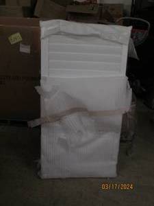 lot 220 image: 2 white 27 x 53 inch window treat ments