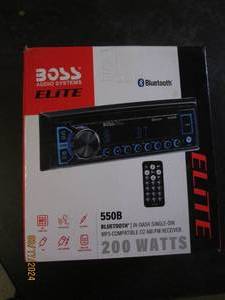 lot 225 image: boss elite 550B bluetooth in dash single din 200 watt radio