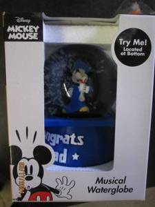 lot 254 image: disney mikey mouse musical waterglobe