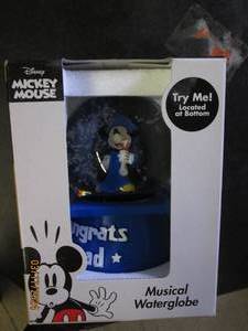 lot 255 image: disney mikey mouse musical waterglobe