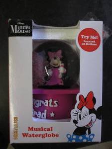 lot 258 image: disney minnie mouse musical waterglobe