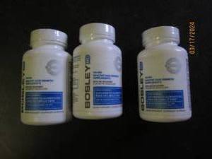lot 262 image: 3 bottles of bosley heathy hair growth supplements