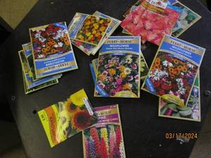 lot 267 image: 25 packages of various flower seeds past date