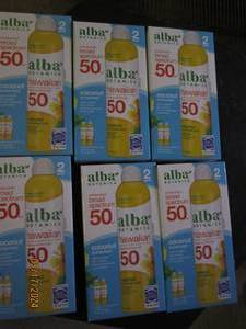 lot 296 image: 6 packages of 2 alba borad spectrum hawaiian 50 sunscreen