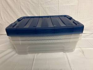 3 x 26qt Clear Storage Containers