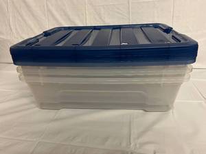 3 x 26qt Clear Storage Containers
