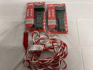 Candy Cane Extension Cord, 2 Outdoor Remote Sockets