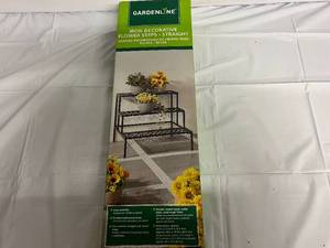 Iron Decorative Flower Steps - Straight