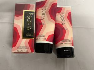Sofia Parfume Spray and 2 Bottles of Body Lotion