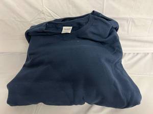2 Navy Blue Crew Neck Sweatshirts - 2XL