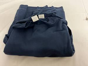 2 Navy Blue Crew Neck Sweatshirts - 2XL