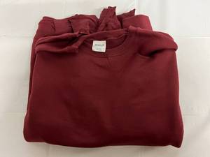 2 Maroon Crew Neck Sweatshirts - 2XL