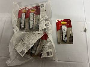 2 x 4 Packs of Decorative Large Matte Blakc Command Hooks