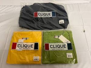 Navy Blue Dress Shirt, Yellow Polo, Green Polo - 3XL