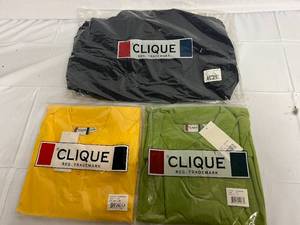 Navy Blue Dress Shirt, Yellow Polo, Green Polo - 3XL