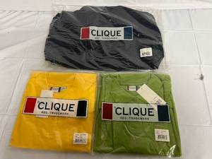 Navy Blue Dress Shirt, Yellow Polo, Green Polo - 3XL