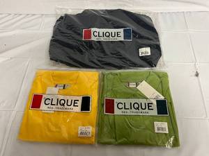 Navy Blue Dress Shirt, Yellow Polo, Green Polo - 3XL