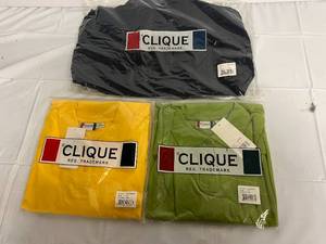 Navy Blue Dress Shirt, Yellow Polo, Green Polo - 3XL