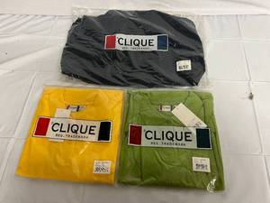 Navy Blue Dress Shirt, Yellow Polo, Green Polo - 3XL