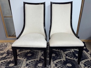 Set of 2 High Back Dining Chairs