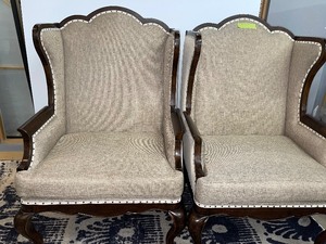 Lot of Two Wing Back Chairs