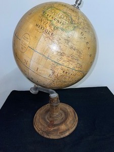 Old World Globe on Wood Base