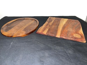 2 Wood Carving Boards or Serving trays