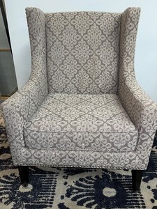 Set of 2 Upholstered Formal Wing Back Chair