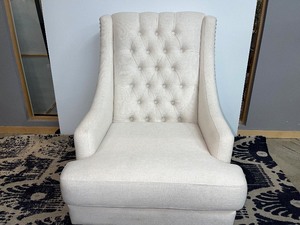 White Tufted Upholstered Chair